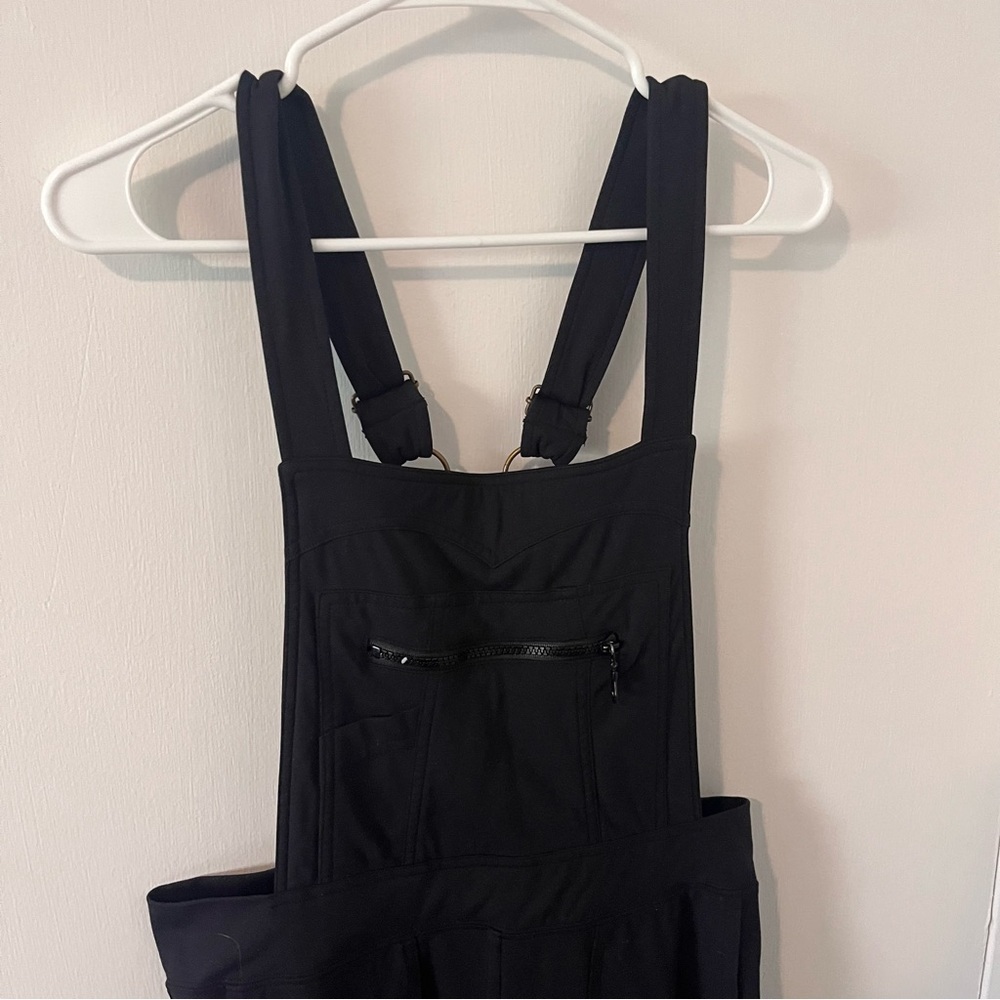 SWAAY Overall Jumpsuit in Black Eco-Friendly Adjustable Heart Zipper Pockets XL - Picture 3 of 12